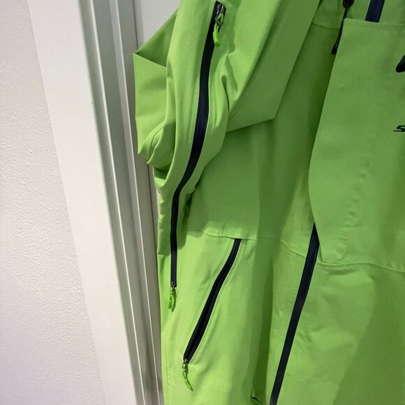 Men's L Lime Green Scott Softshell Ski Jacket - Picture 8 of 8